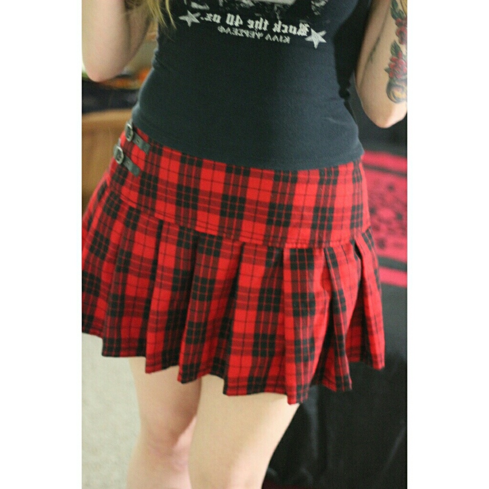 Abbey Dawn by Avril Lavigne Red Plaid Skirt